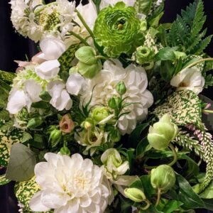 Elegant whites and greens